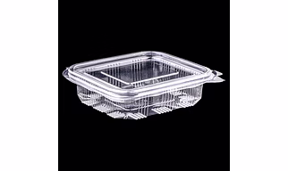Master Packaging: Clear Plastic Hinged Containers, 250 ml