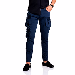 space blue 7-pocket cargo pants