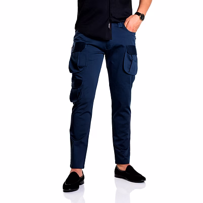 space blue 7-pocket cargo pants