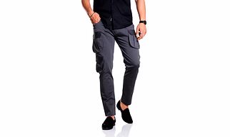 Grey 7-Pocket Cargo Pants