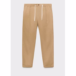slim-fit trousers with drawstring