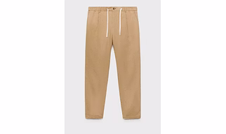 Slim-fit trousers with drawstring