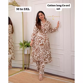 A line Cotton Coord Set kameez Kurta Set for Women Ethnic wear Indian Pakistani look dress