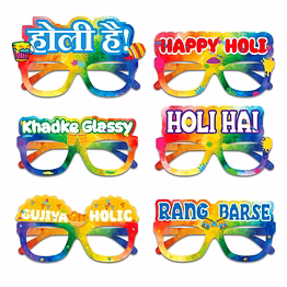 holi party props paper sunglasses goggles