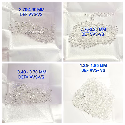 lab grown diamonds size - 1.30- 5.00 mm