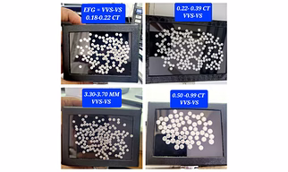 WHITE ROUND DIAMONDS SIZE  0.15 TO 0.99 CTS