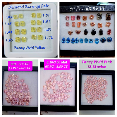 fancy shape and fancy color lab grown diamonds