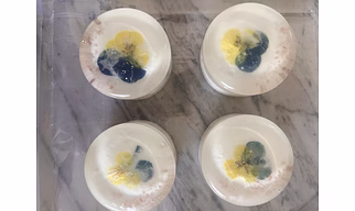 Handmade soap with real flowers and essential oils