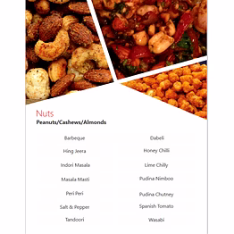 nuts - peanuts /cashew/ almonds/ trail mix seasonings