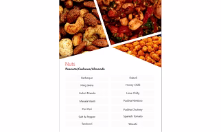 Nuts - Peanuts /Cashew/ Almonds/ Trail Mix Seasonings
