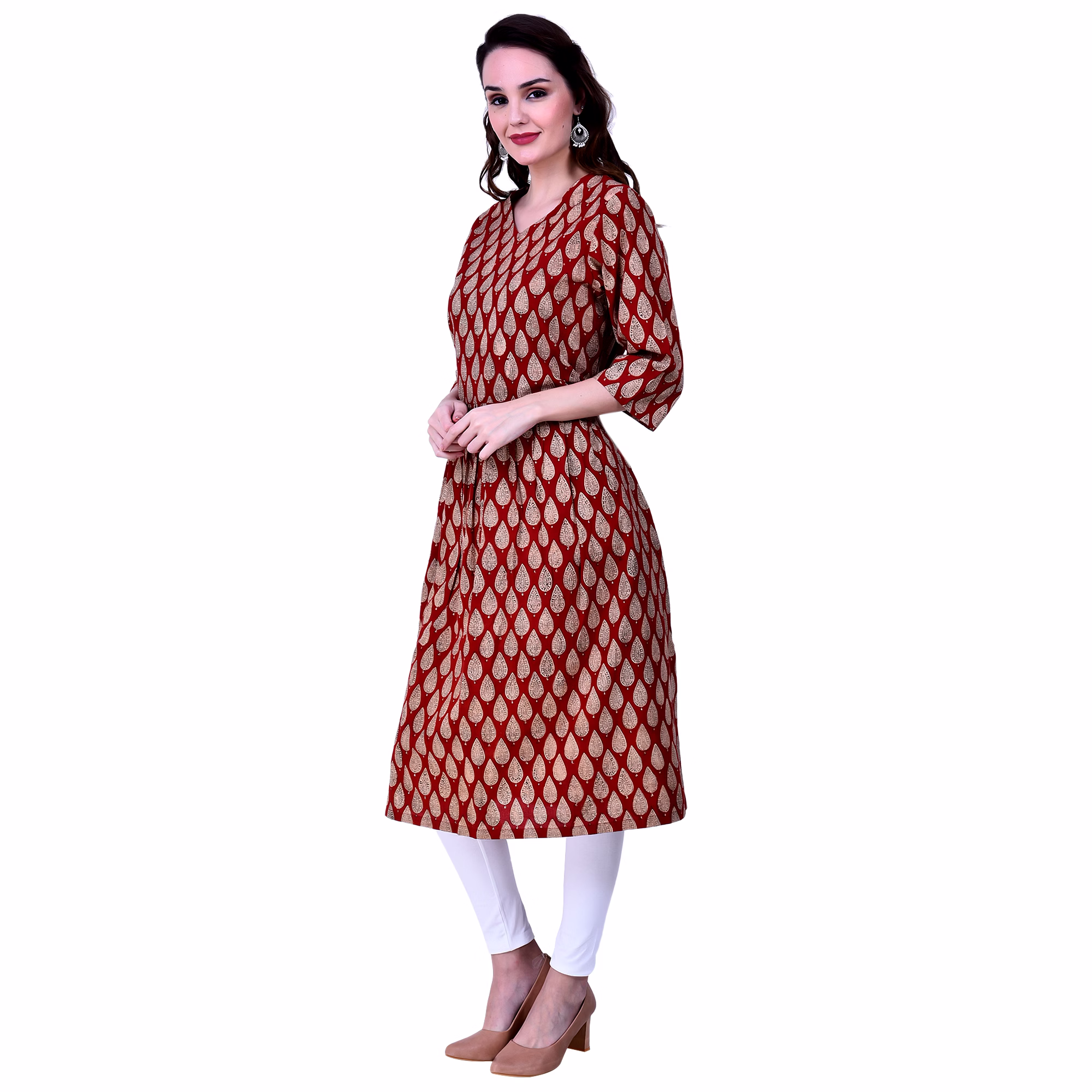 Comfortable Bagru Hand Block Printed Cotton Kurta Dress image 2