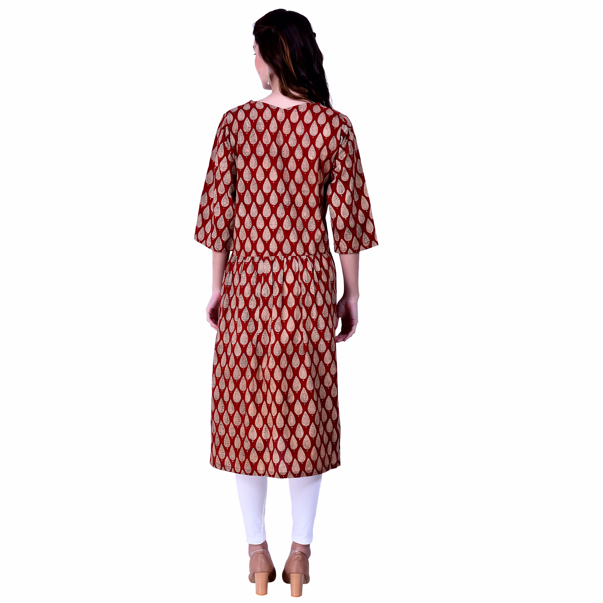 Comfortable Bagru Hand Block Printed Cotton Kurta Dress image 4