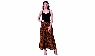 Bagru Hand Block Printed Cotton Palazzo Pants in Earthy Tones