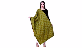 Kalamkari Hand Block Printed Cotton Dupatta with Floral & Traditional Motifs