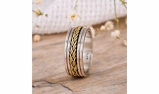 Handmade Mix Metal Anxiety Relief Ring 925 silver Wholesale