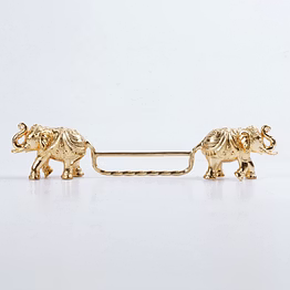 carved elephant spoon rest (gold)