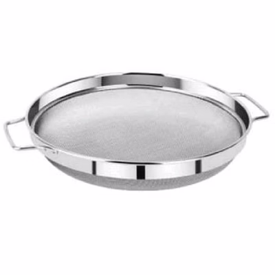 stainless steel puran jali/chalan, 20 cm, silver, purpose for sieving and pulping of food grain