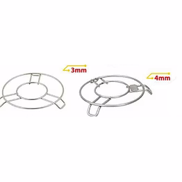 stainless steel hot pot stand for kitchen | trivets for heat damage protection for counter tops | round table ring, steel stand for hot utensils (3mm & 4mm trivet)