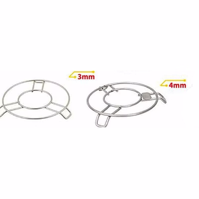 stainless steel hot pot stand for kitchen | trivets for heat damage protection for counter tops | round table ring, steel stand for hot utensils (3mm & 4mm trivet)