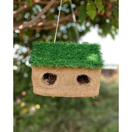 Natural bird house , single hut-1