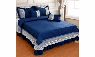 Enchanted Frill Design Bed Cover