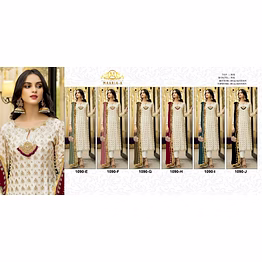 women's semi-stitched heavy fox georgette suit set with embroidery & sequins work | includes dupatta & santoon bottom | party & festive wear | up to 56
