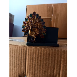 peacock visiting card holder