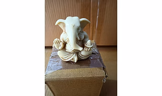 Plain White Lord Ganesha Idol