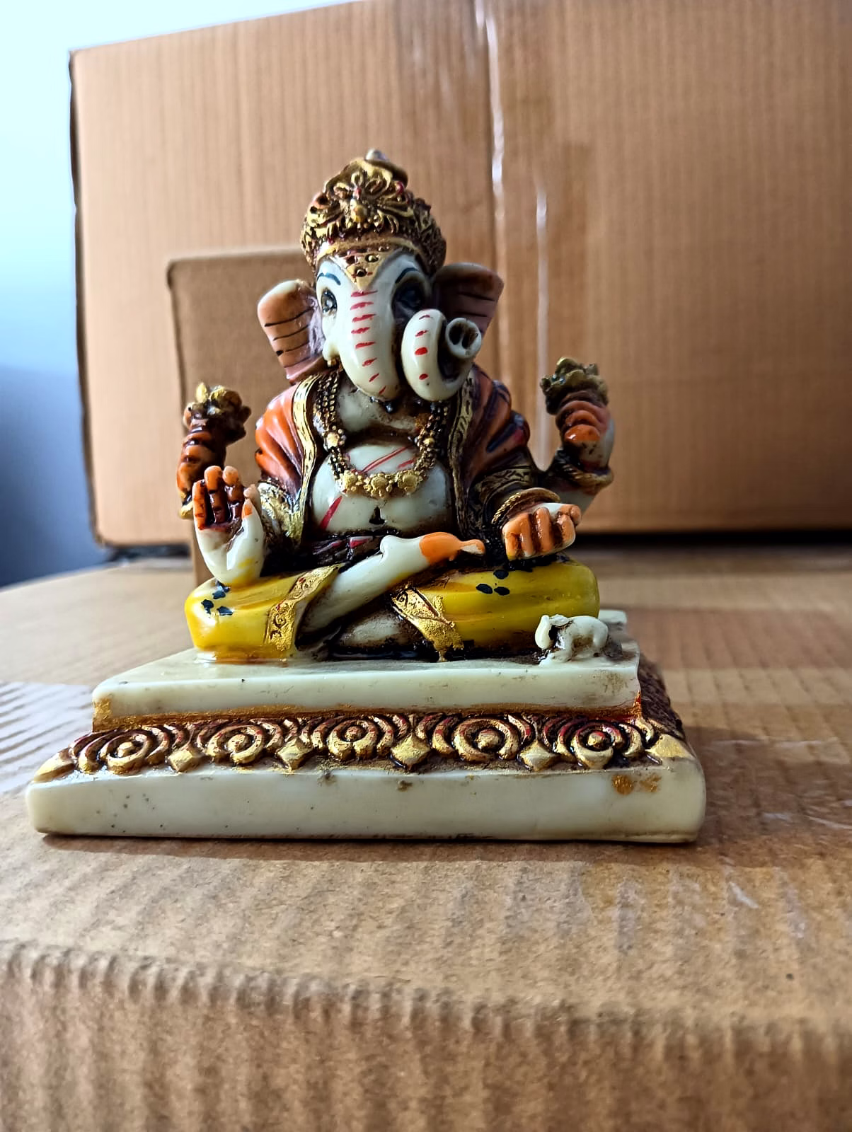 colorful decorative lord ganesha idol