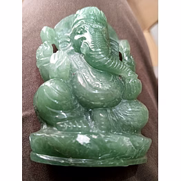 jade stone lord ganesh idol