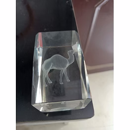 3d laser engraved camel crystal block