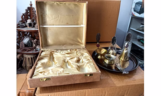 Traditional Brass Pooja Thali Set with Decorative Gift Box