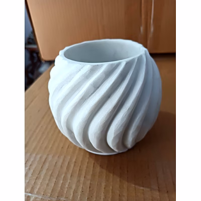 handcrafted marble round pen stand