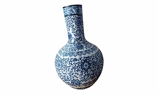 Iron Zubeer Vase - Brown Rustic Finish