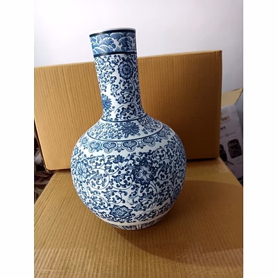 iron zubeer vase - brown rustic finish