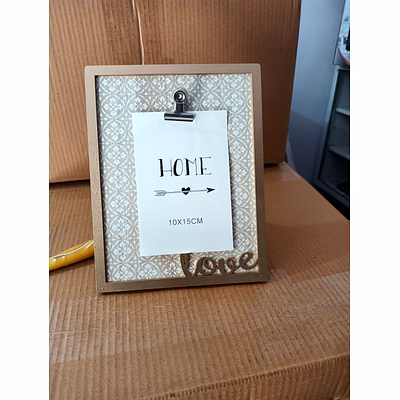 wooden love photo frame