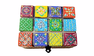 Wooden Dozend Box Fusion Color Embosed