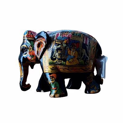 wood elephant special painted down trunk