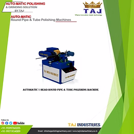 taj india machinery automatic round pipe & tube polishing machine