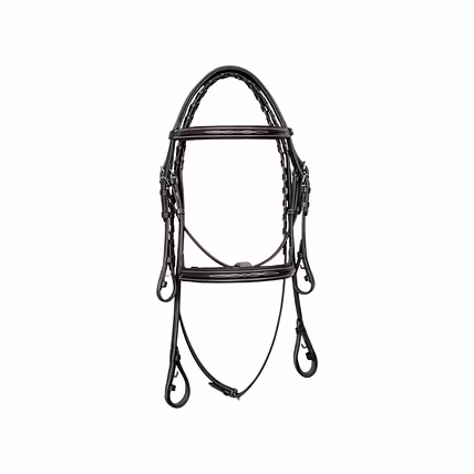 WCD Imperium Fancy Raised Comfort Crown Bridle with Raised Reins-1