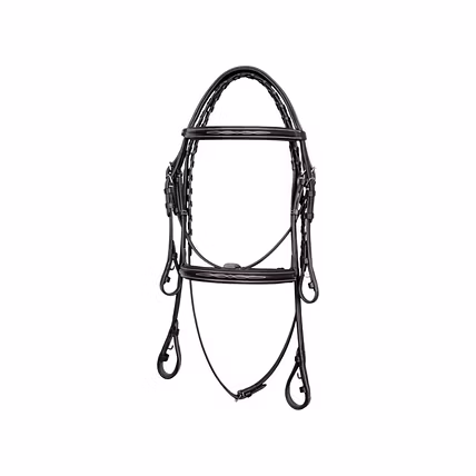 WCD Imperium Fancy Raised Comfort Crown Bridle with Raised Reins-2