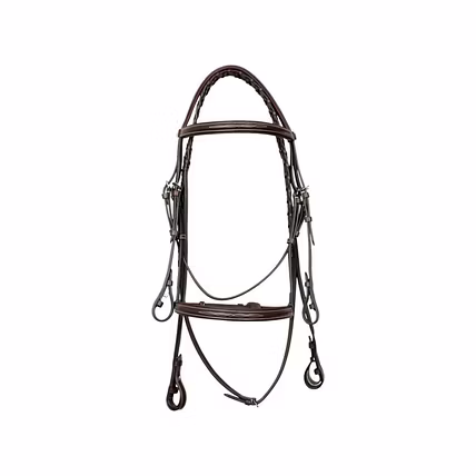 WCD Imperium Fancy Raised Comfort Crown Bridle with Raised Reins-3