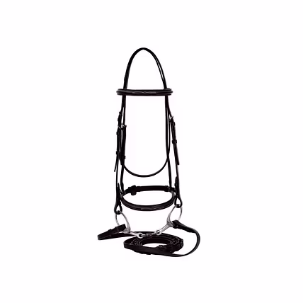 WCD Bellatrix Heritage Raised Snaffle Bridle with Laced Reins-12735941