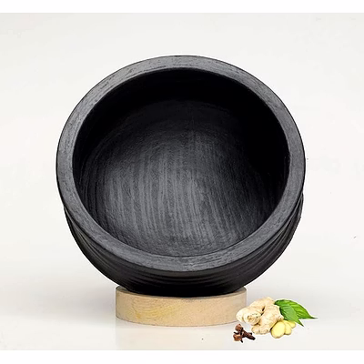 handmade black rice pot | black handi