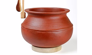 Handmade clay RED Handi| Rice pot