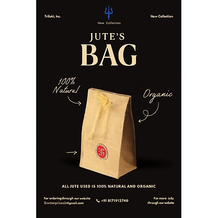 Best 100% Organic Triloki'S Jute Bag Made In INDIA-3