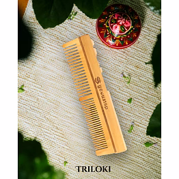 triloki pure neem wood comb – oil-treated & anti-breakage design