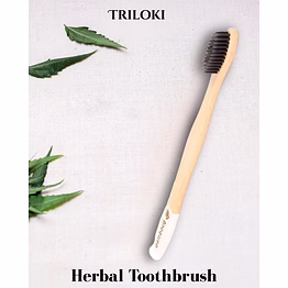 triloki bamboo toothbrush – soft black bristles for sensitive gums