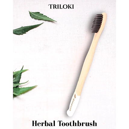 Triloki Bamboo Toothbrush – Soft Black Bristles for Sensitive Gums-3