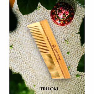 Triloki Pure Neem Wood Comb – Oil-Treated & Anti-Breakage Design